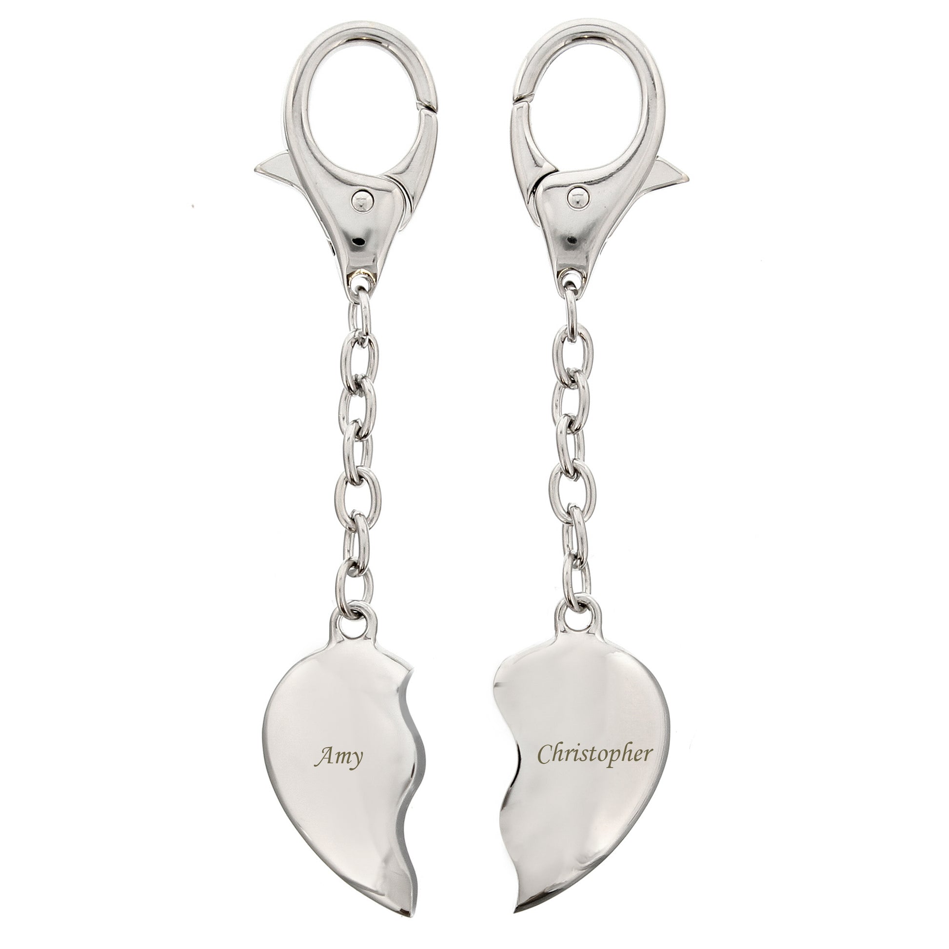 Personalised Two Hearts Keyring - image 5