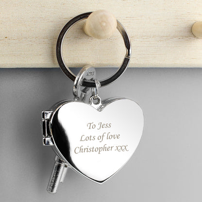 Personalised Heart Photoframe Keyring from Heartfelt Gifts