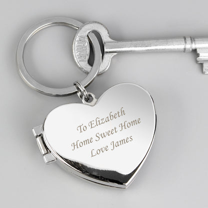 Personalised Heart Photoframe Keyring - image 3
