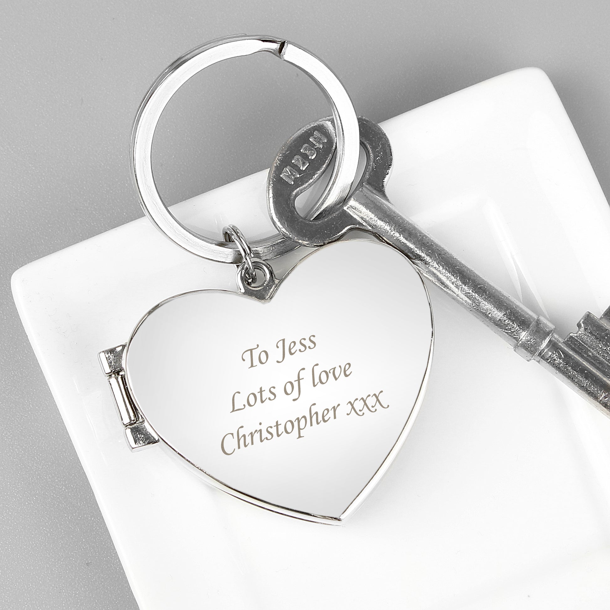 Personalised Heart Photoframe Keyring - image 4