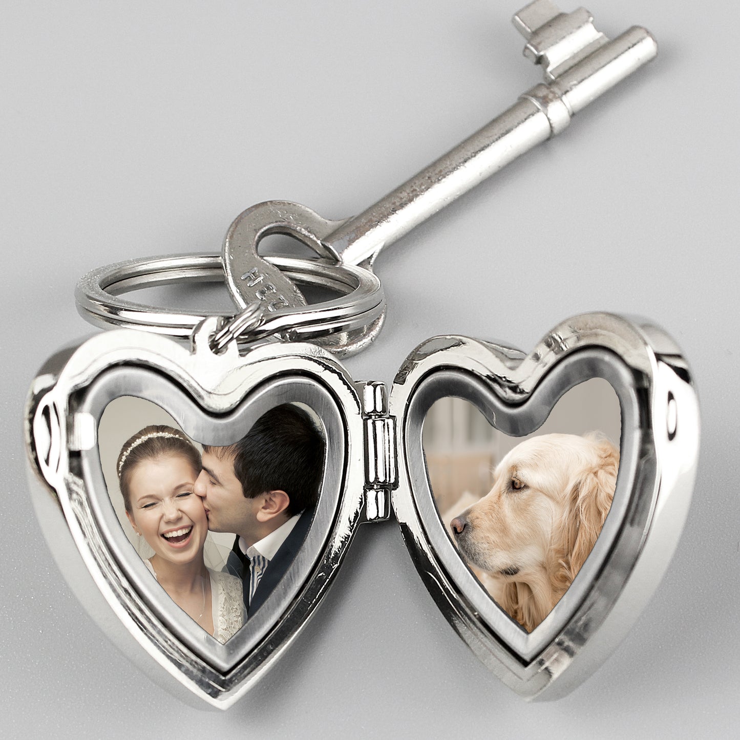 Personalised Heart Photoframe Keyring - image 6