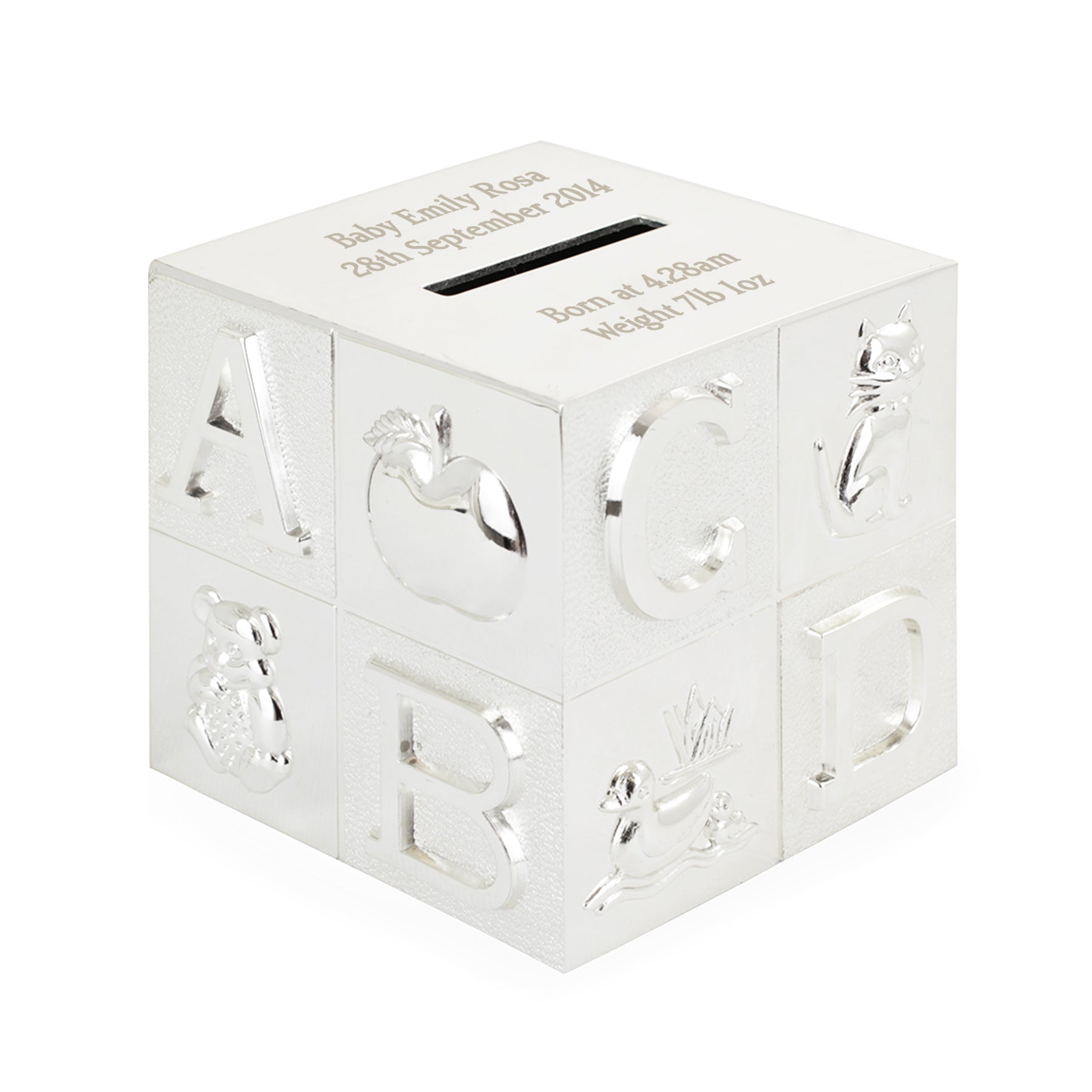 Personalised ABC Money Box from Heartfelt Gifts