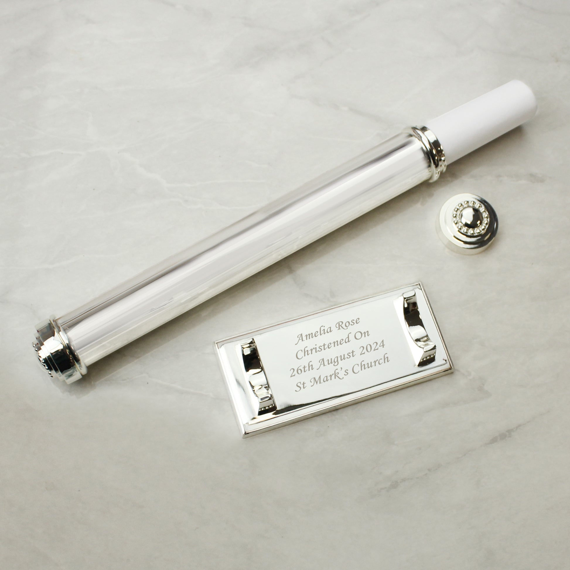 Personalised Plain Silver Plated Certificate Holder - image 3