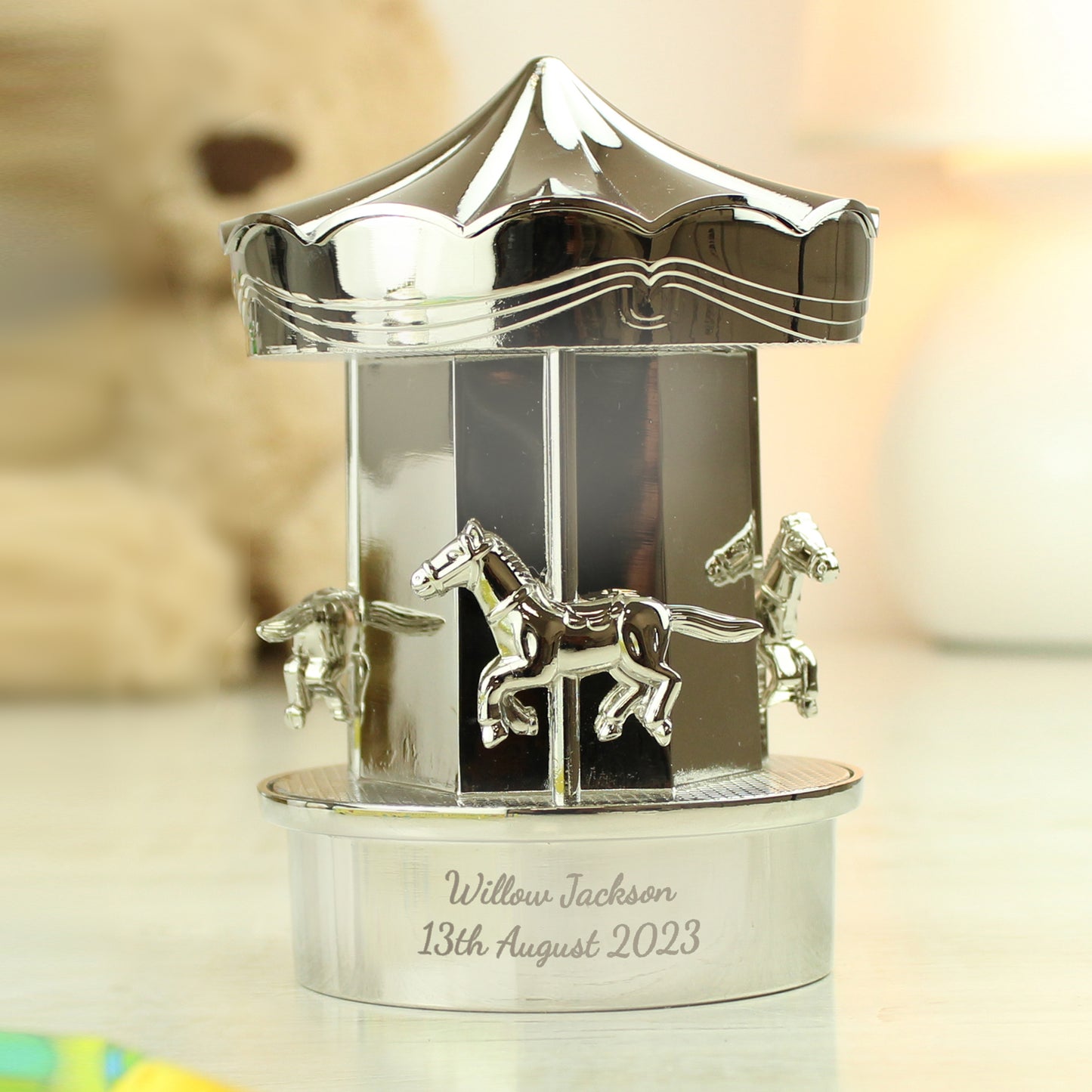 Personalised Carousel Money Box from Heartfelt Gifts