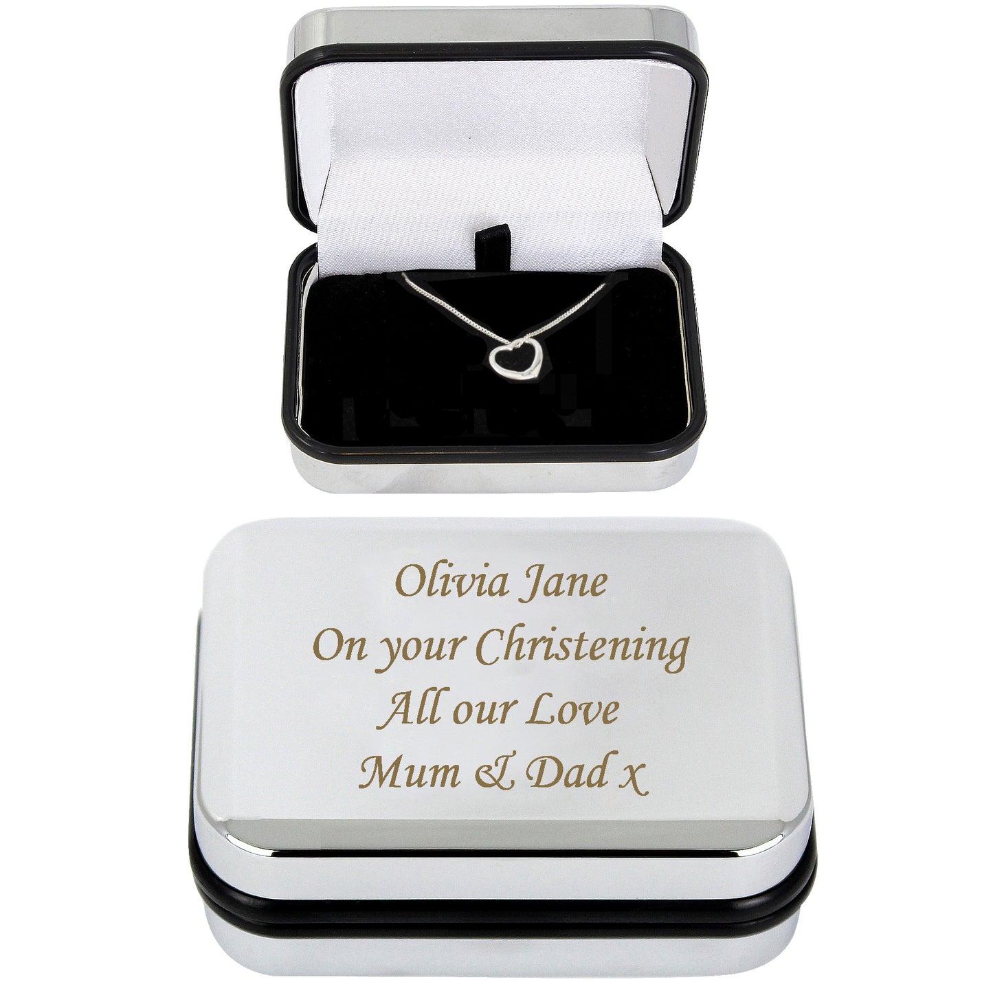 Personalised Box With Sterling Silver Heart Necklace - image 5