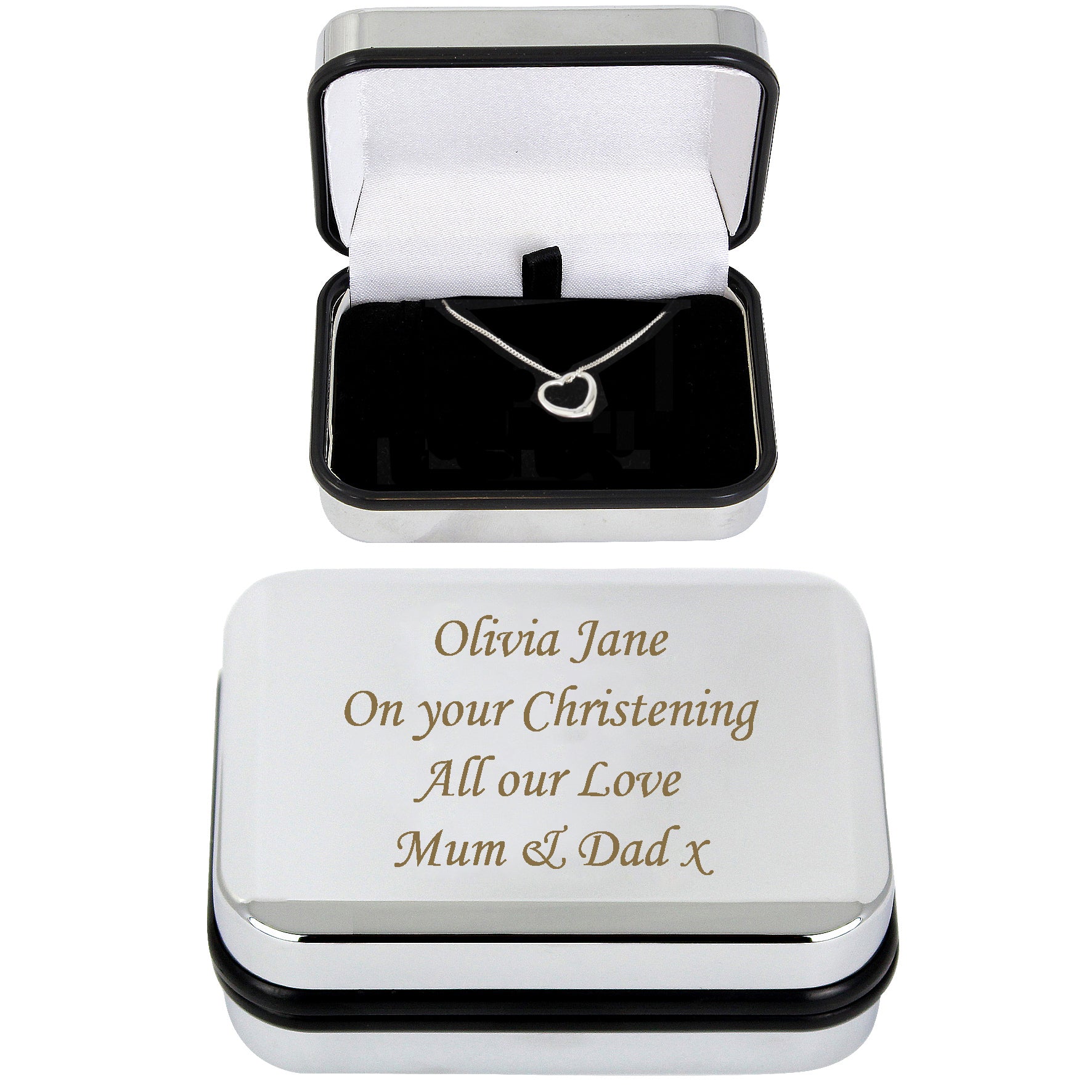 Personalised Box With Sterling Silver Heart Necklace - image 5