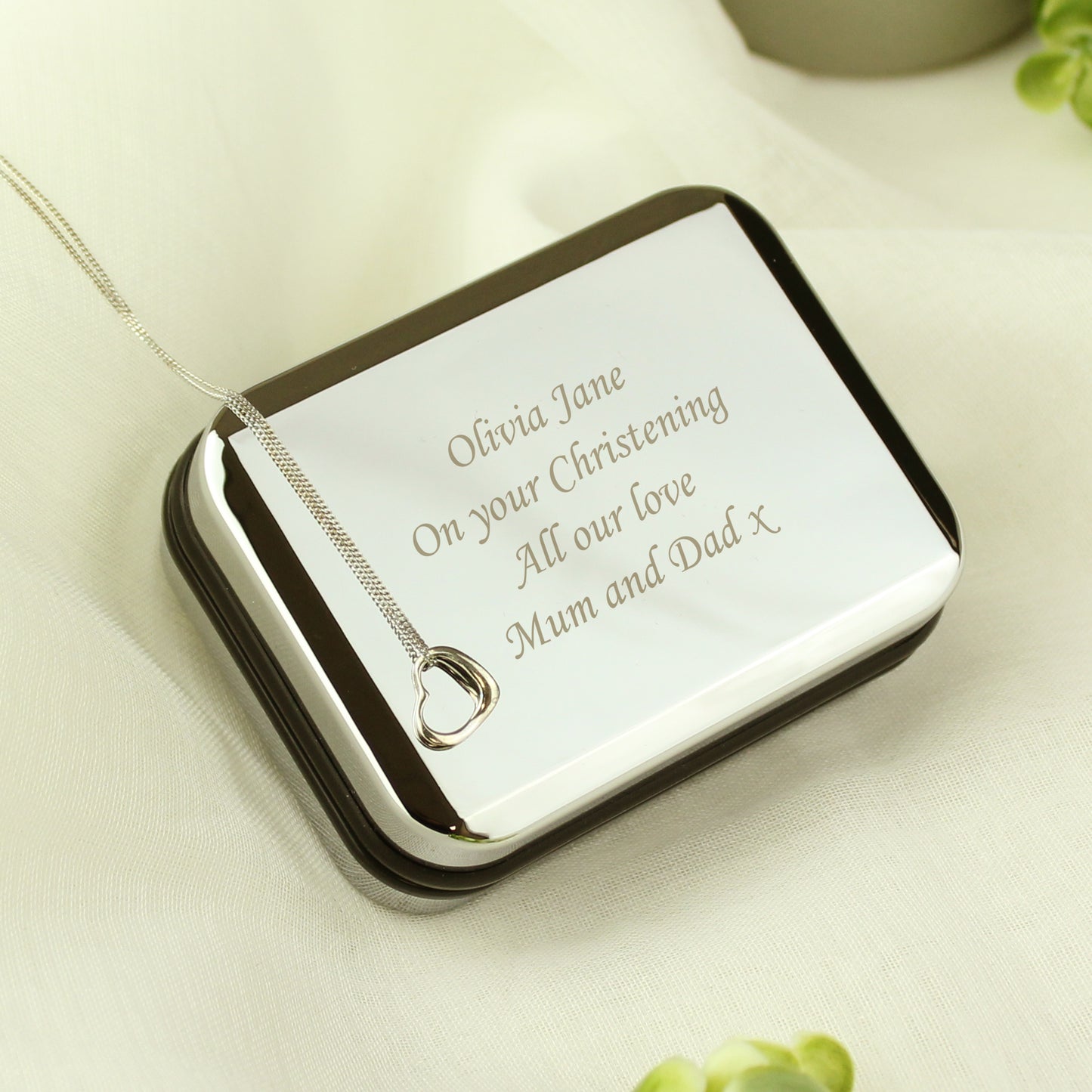 Personalised Box With Sterling Silver Heart Necklace - image 6