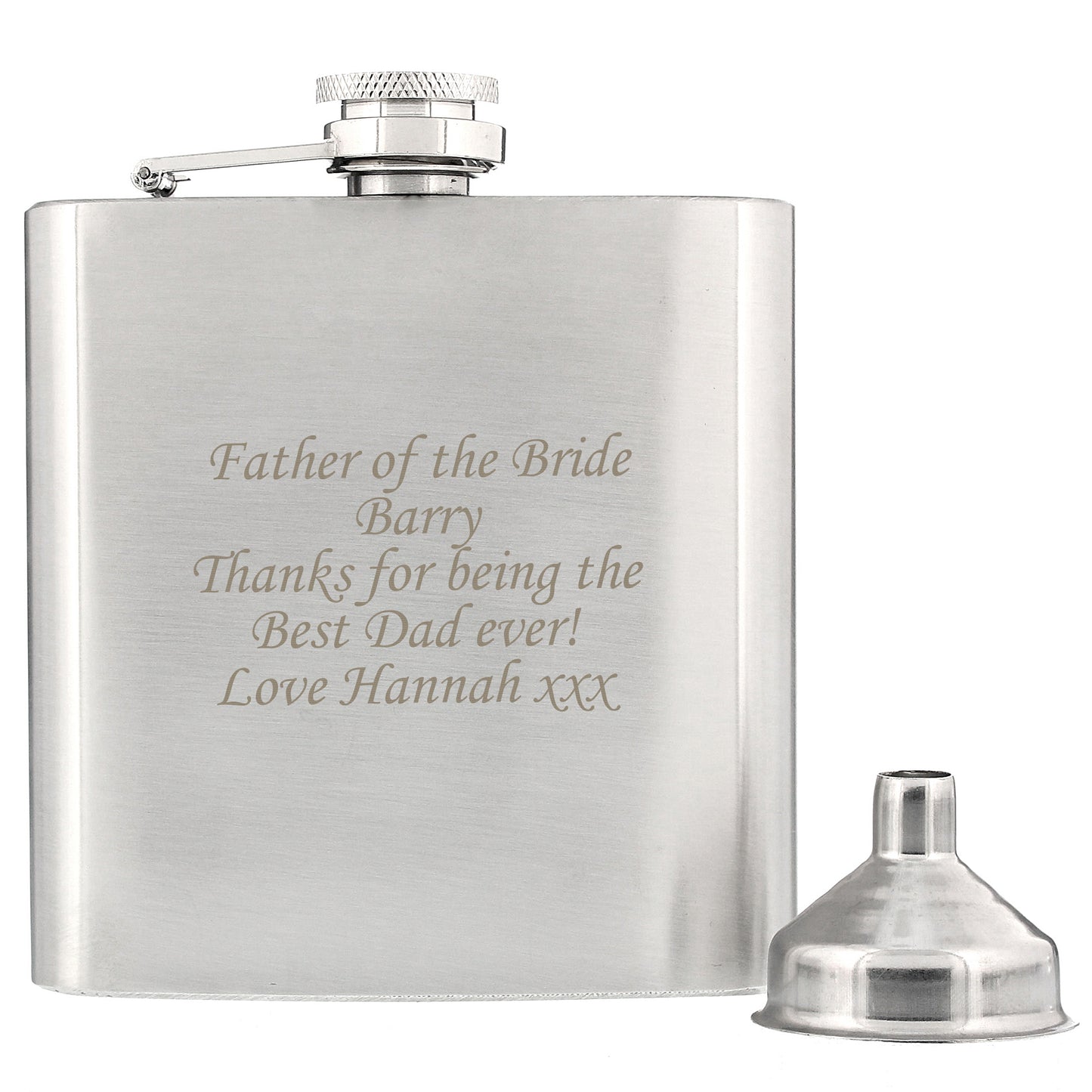 Personalised Boxed Stainless Steel Hip Flask - image 2