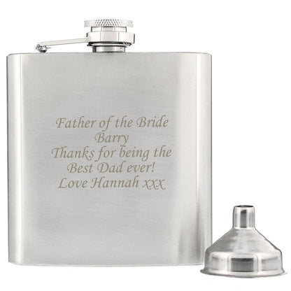 Personalised Boxed Stainless Steel Hip Flask - image 2