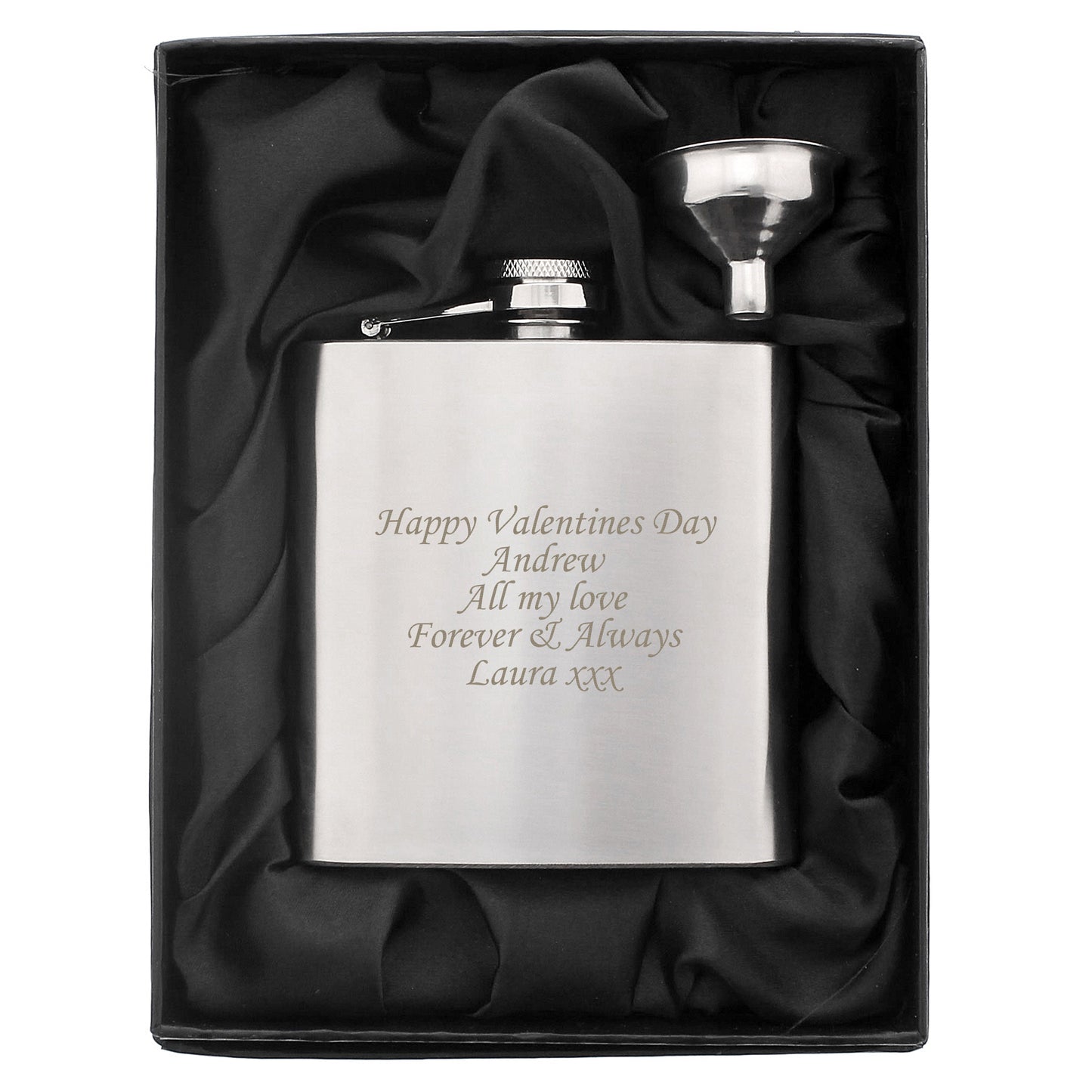 Personalised Boxed Stainless Steel Hip Flask - image 6