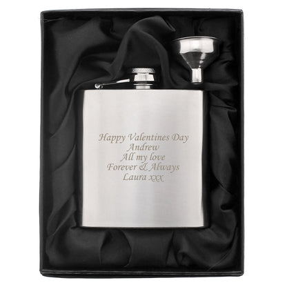 Personalised Boxed Stainless Steel Hip Flask - image 6