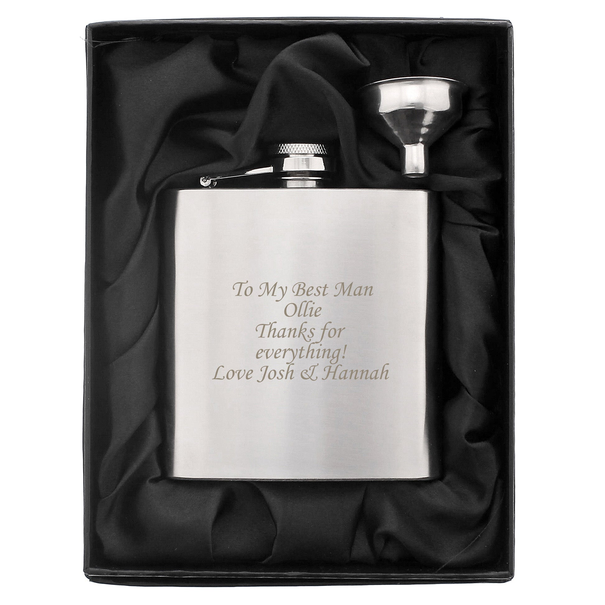 Personalised Boxed Stainless Steel Hip Flask - image 7