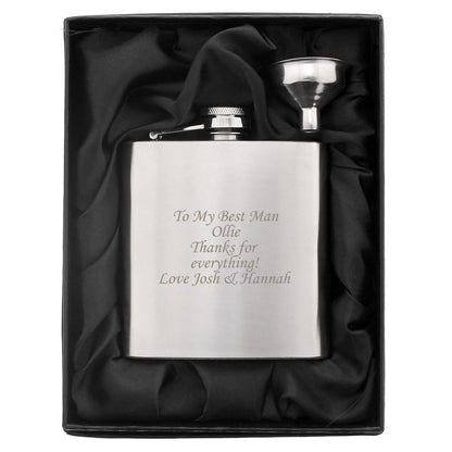 Personalised Boxed Stainless Steel Hip Flask - image 7
