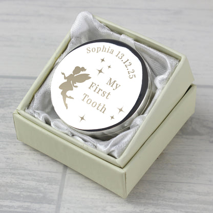 Personalised Fairy Princess First Tooth Keepsake Box – New Baby & Christening Gift - image 3
