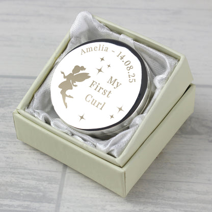 Personalised Fairy Princess First Curl Keepsake Box – New Baby & Christening Gift - image 3