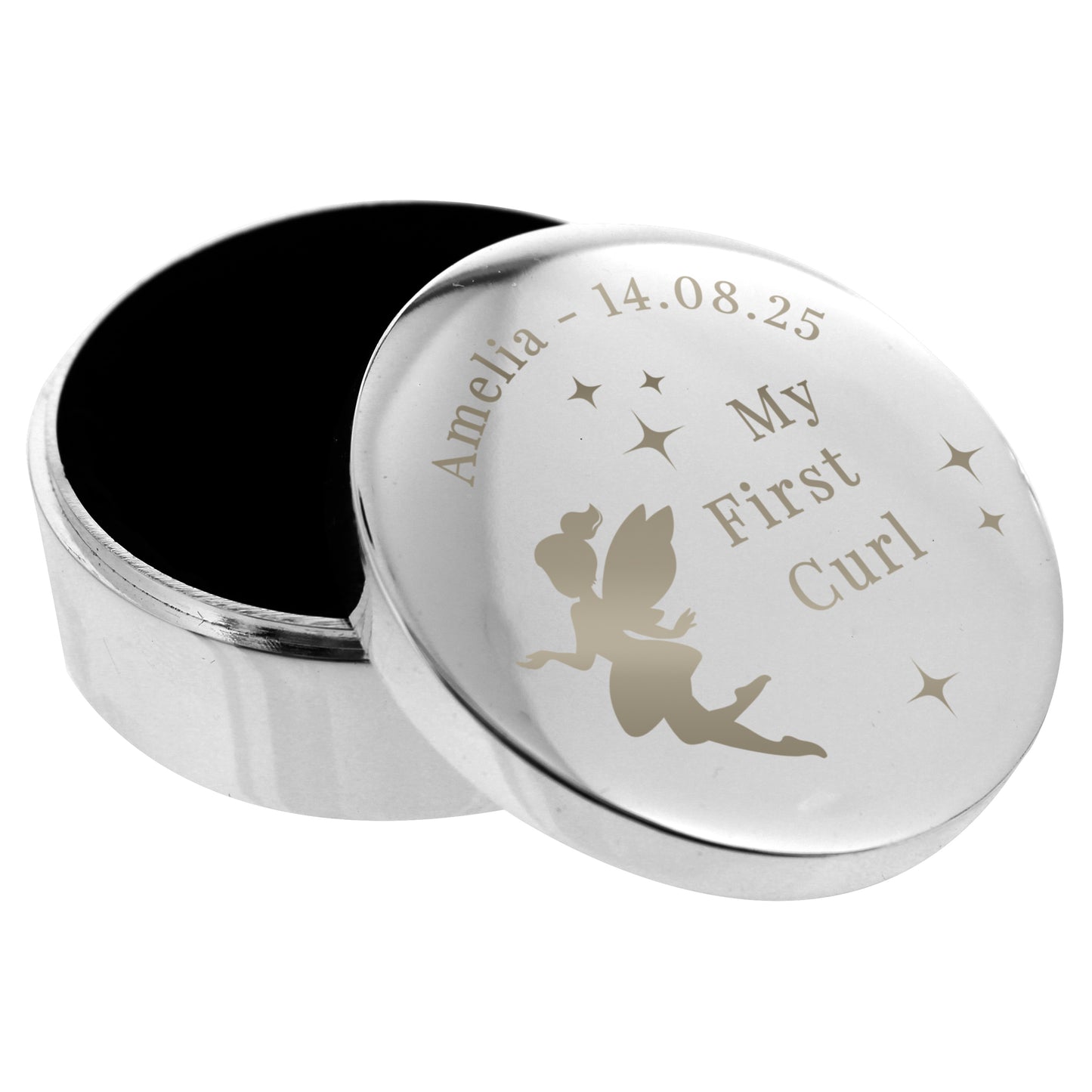 Personalised Fairy Princess First Curl Keepsake Box – New Baby & Christening Gift - image 5