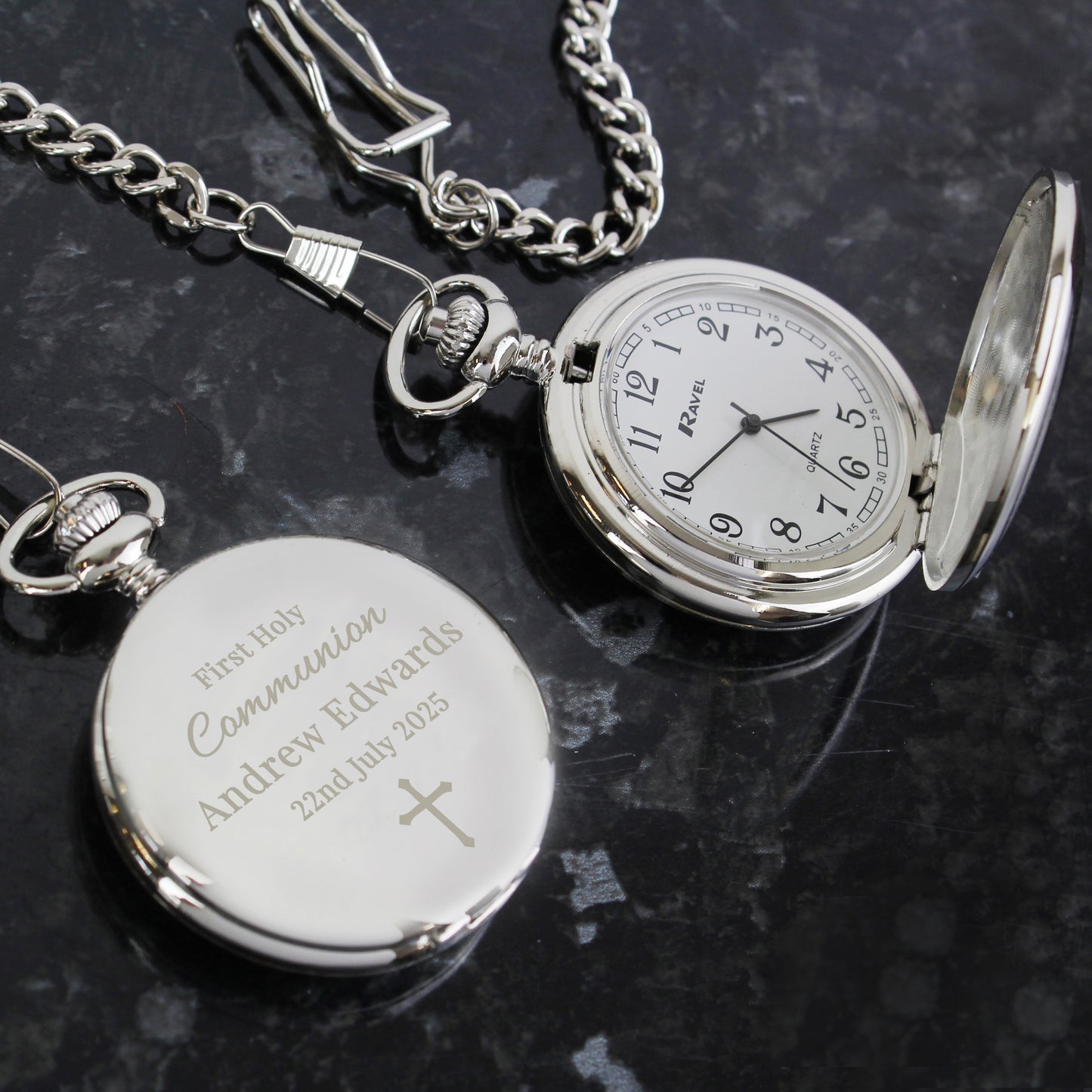 Personalised Religious Pocket Watch – Communion Confirmation & Christening Gift - image 3