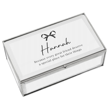 Personalised Bow Mirrored Jewellery Box – Luxury Birthday Valentine Gift for Her - image 5