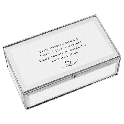 Personalised Heart Mirrored Jewellery Box – Luxury Birthday Valentine Gift for Her - image 5