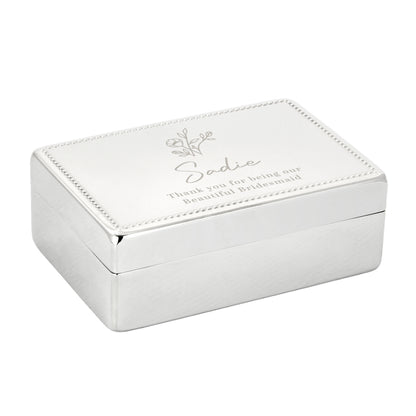 Personalised Floral Small Jewellery Box – Birthday Valentine Gift for Her - image 4