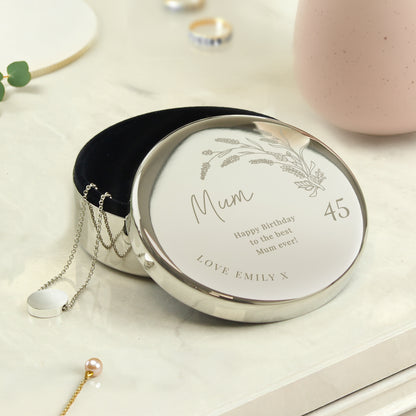 Personalised Birthday Round Trinket Box – Milestone Birthday Gift for Her - image 3