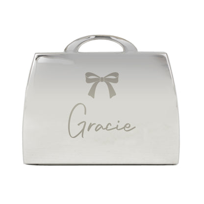 Personalised Bow Handbag Compact Mirror – Birthday Gift for Her - image 4