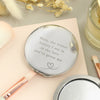 Personalised Heart Round Compact Mirror – Birthday Valentine's Gift for Her
