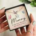 Personalised Sentiment Card and Butterfly Necklace – Birthday Gift for Her