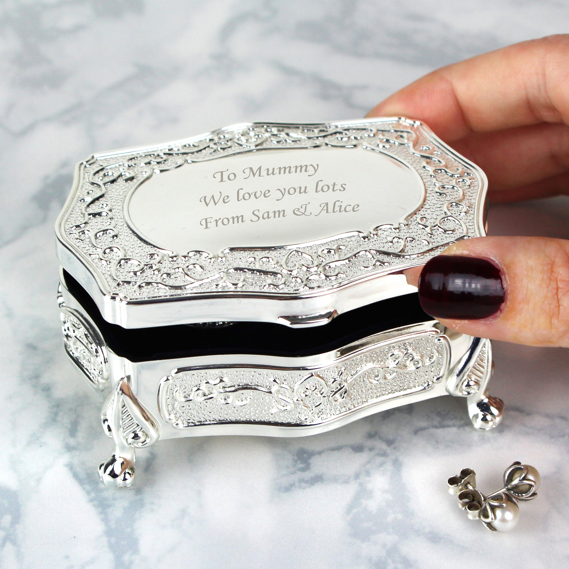 Personalised Small Antique Trinket Box - image 8