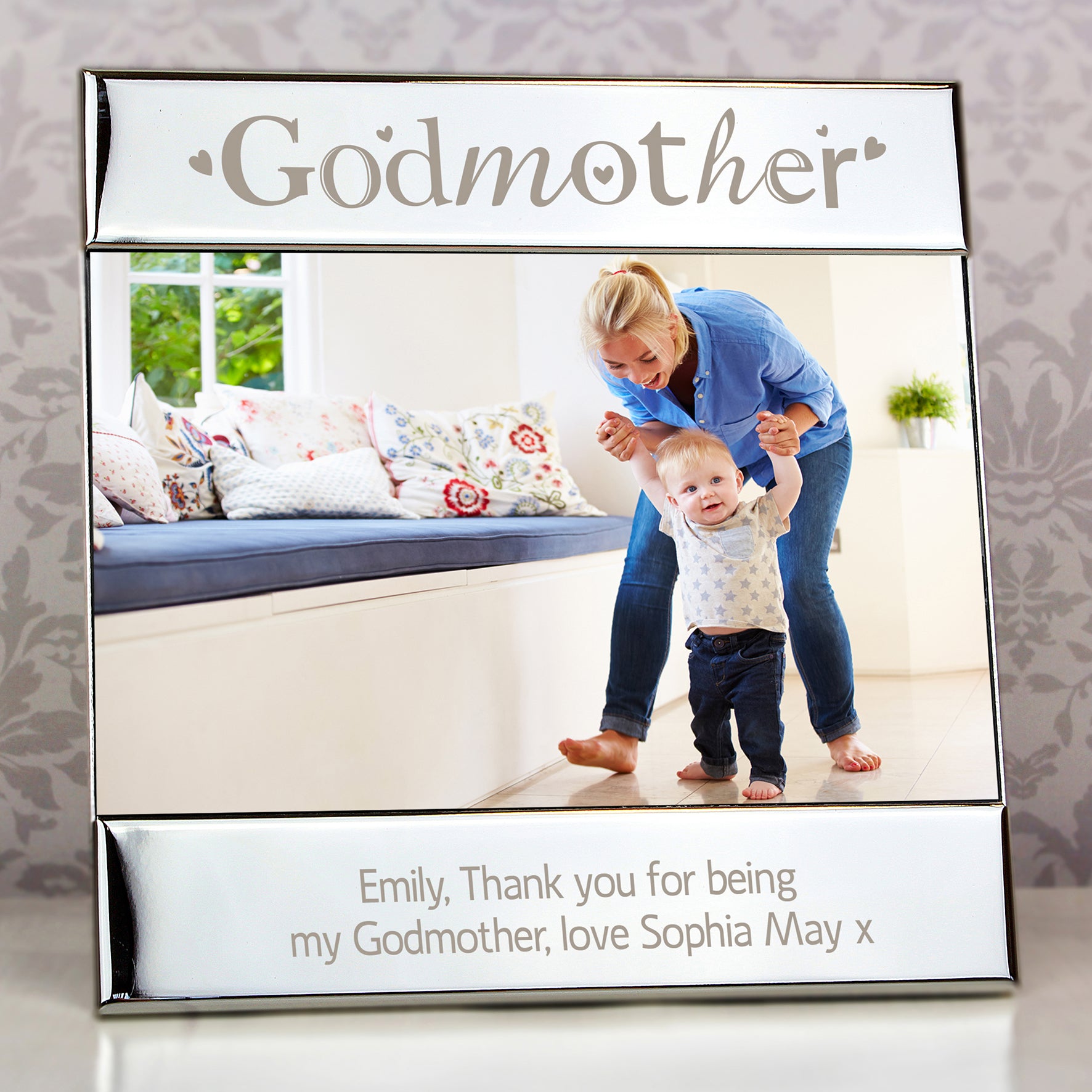 Personalised Silver Godmother 6x4 Photo Frame from Heartfelt Gifts