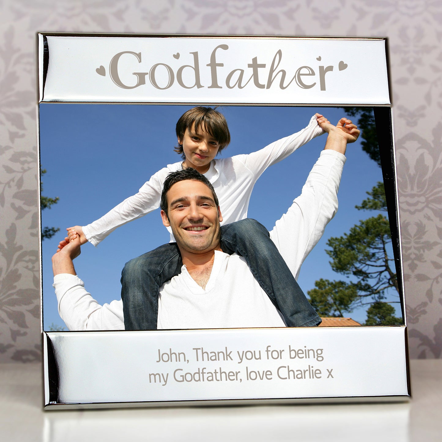 Personalised Silver Godfather 6x4 Photo Frame from Heartfelt Gifts