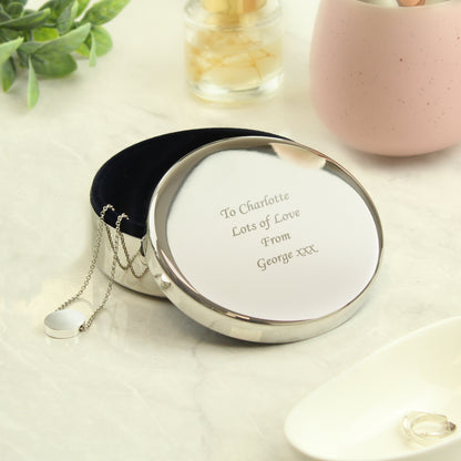 Personalised Round Trinket Box from Heartfelt Gifts