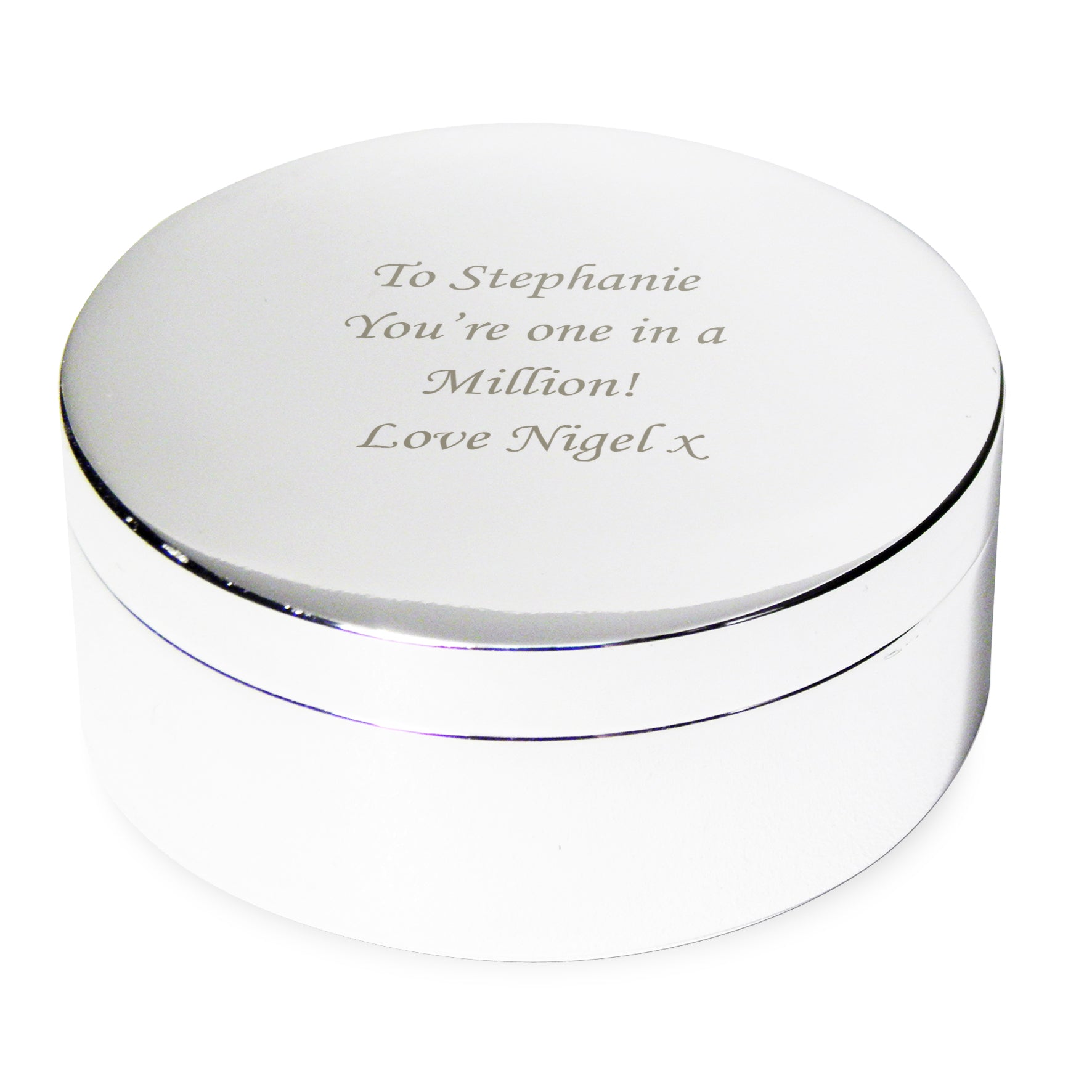 Personalised Round Trinket Box - image 5