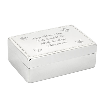 Personalised Butterfly Rectangular Jewellery Box - image 5