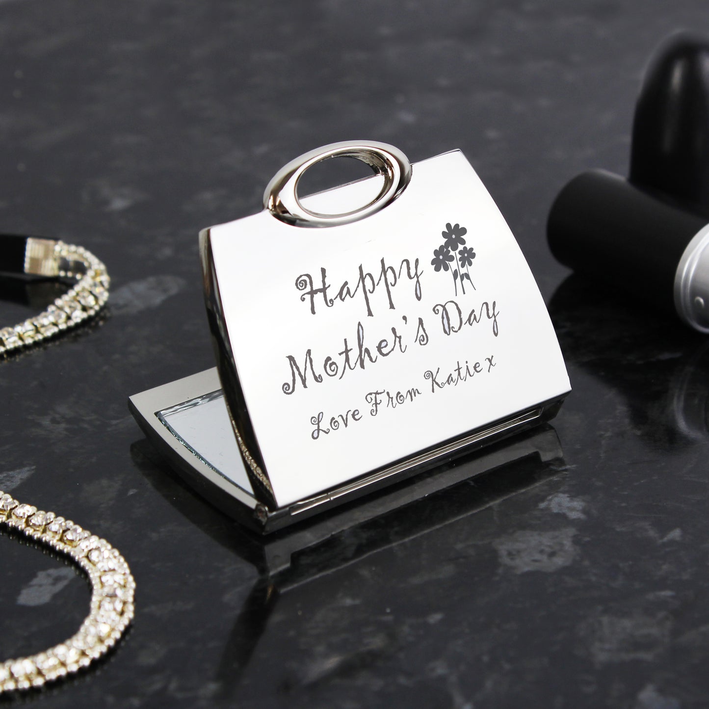 Personalised Happy Mothers Day Compact Mirror from Heartfelt Gifts