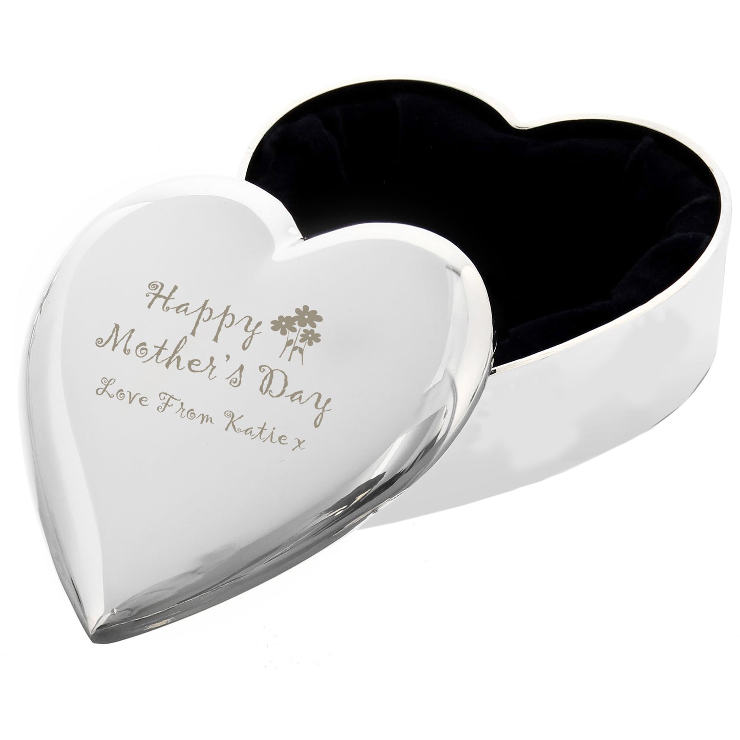 Personalised Happy Mothers Day Heart Trinket Box - image 2