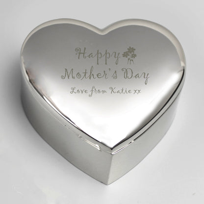 Personalised Happy Mothers Day Heart Trinket Box - image 4