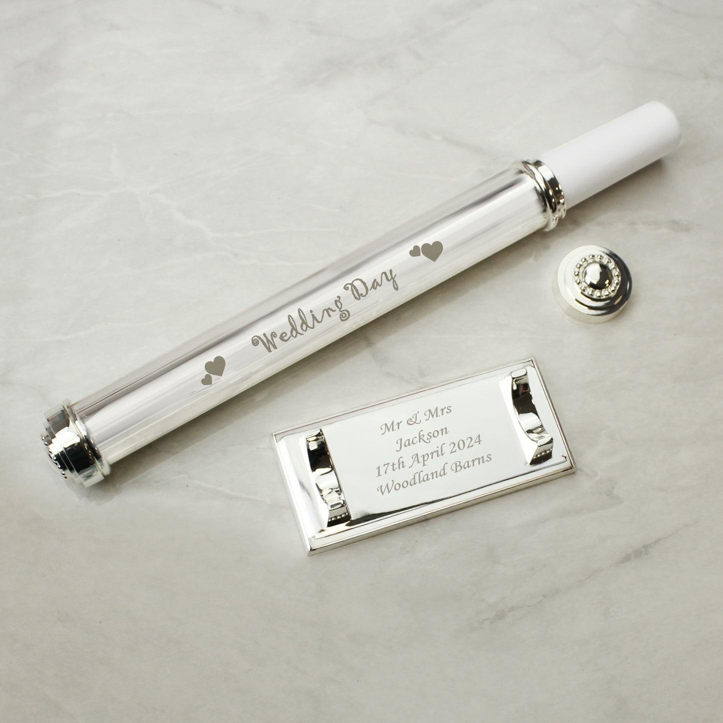 Personalised Wedding Day Silver Plated Certificate Holder - image 4