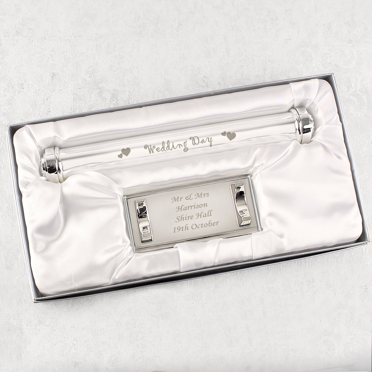 Personalised Wedding Day Silver Plated Certificate Holder - image 7