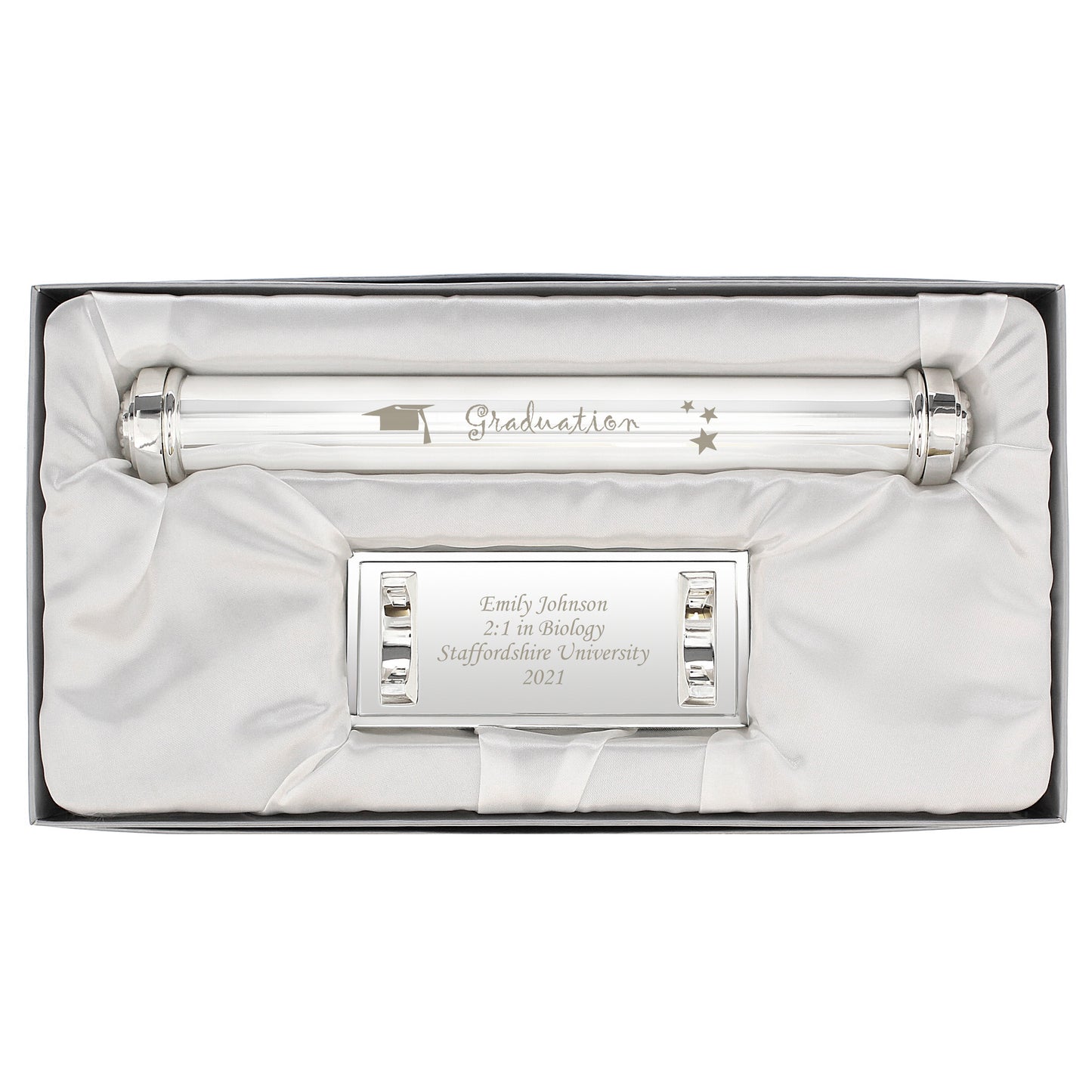 Personalised Graduation Silver Plated Certificate Holder - image 2