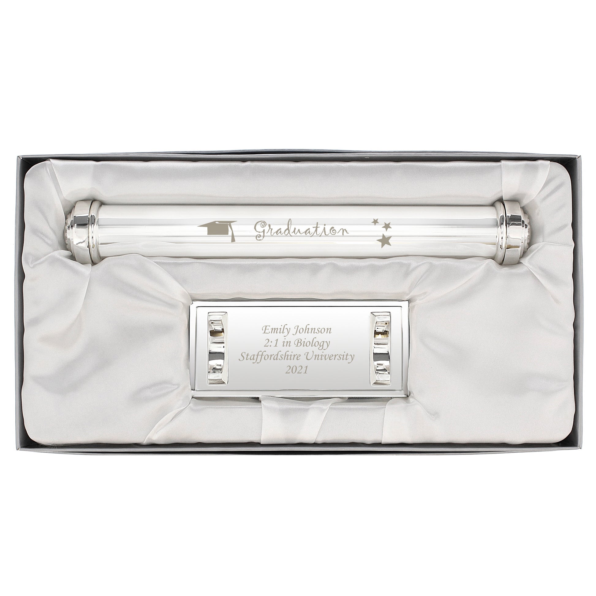 Personalised Graduation Silver Plated Certificate Holder - image 2