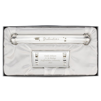 Personalised Graduation Silver Plated Certificate Holder - image 2