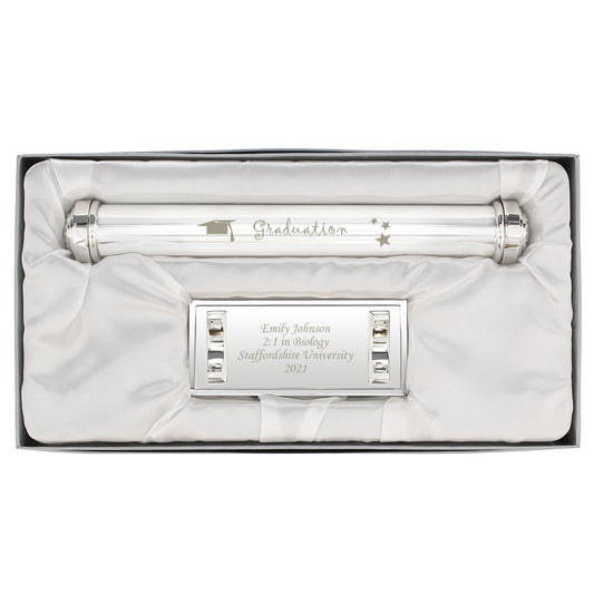 Personalised Graduation Silver Plated Certificate Holder - image 2