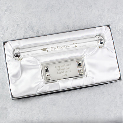 Personalised Graduation Silver Plated Certificate Holder - image 3