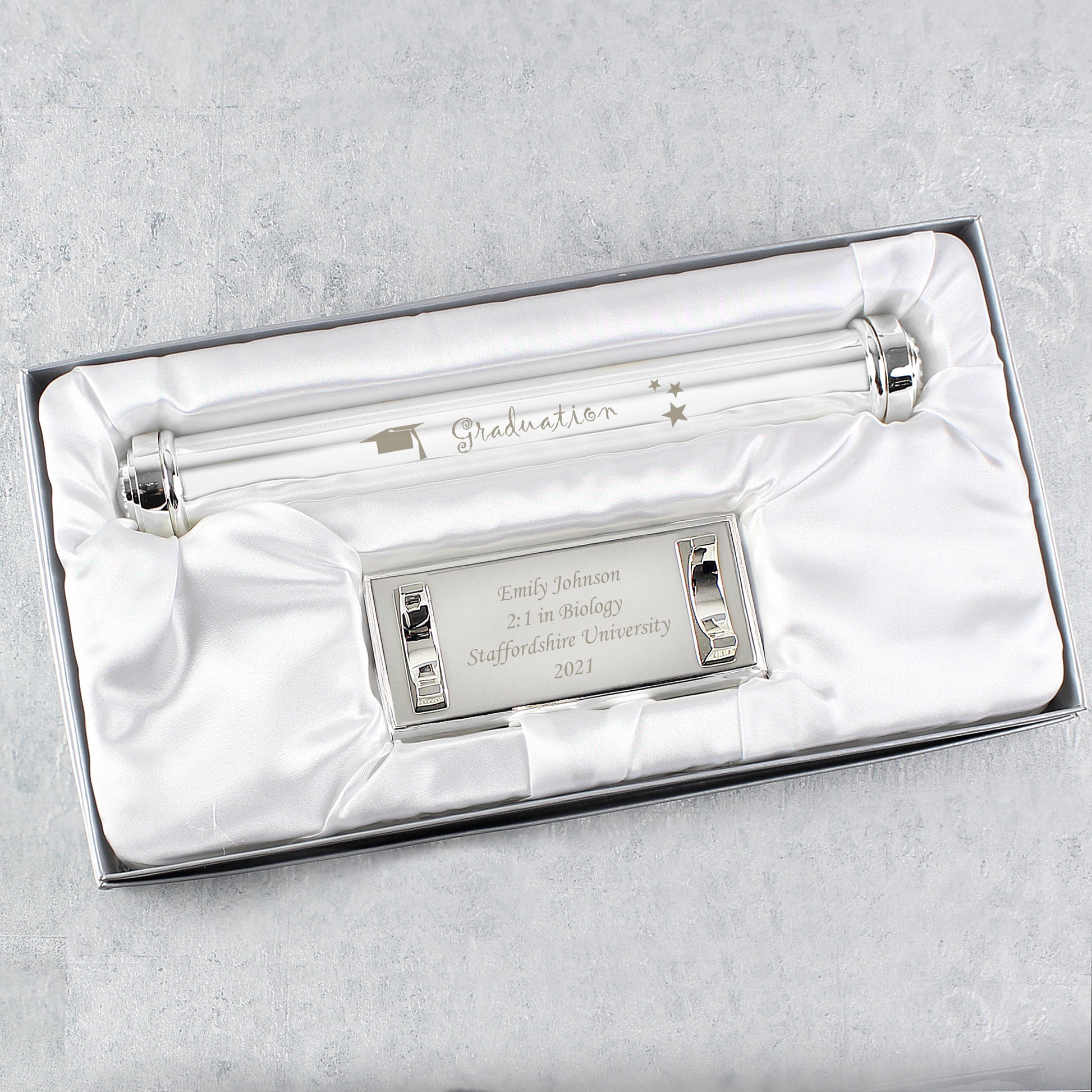 Personalised Graduation Silver Plated Certificate Holder - image 5