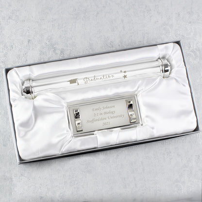 Personalised Graduation Silver Plated Certificate Holder - image 5