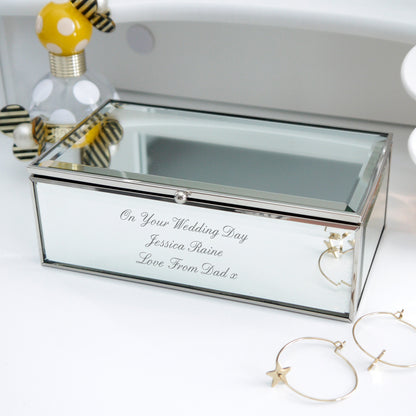 Personalised Any Message Mirrored Jewellery Box from Heartfelt Gifts