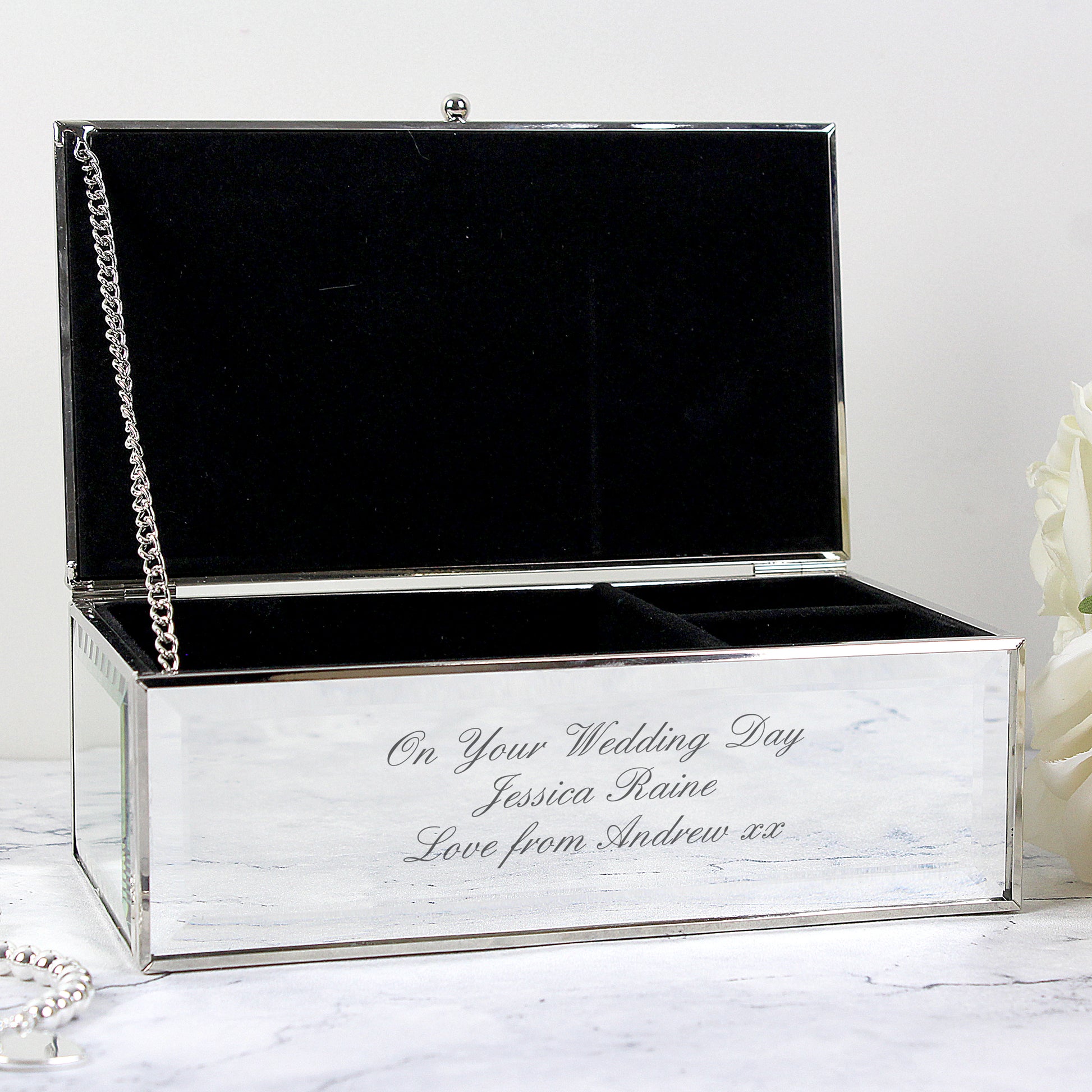 Personalised Mirrored Jewellery Box - image 5