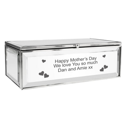 Personalised Heart Mirrored Jewellery Box - Hearts - image 9