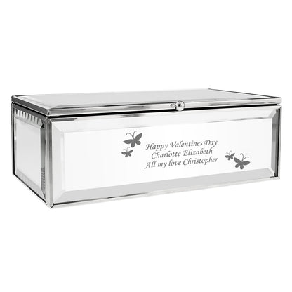 Personalised Butterfly Mirrored Jewellery Box - image 4